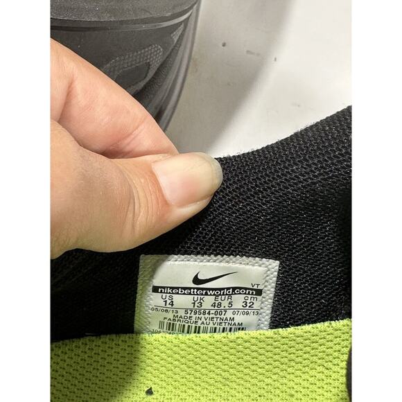 Nike Air Max+ LE 2013 Black Volt Green Soles Sz 14 Sneaker Shoes 579584-007 RARE main image 5